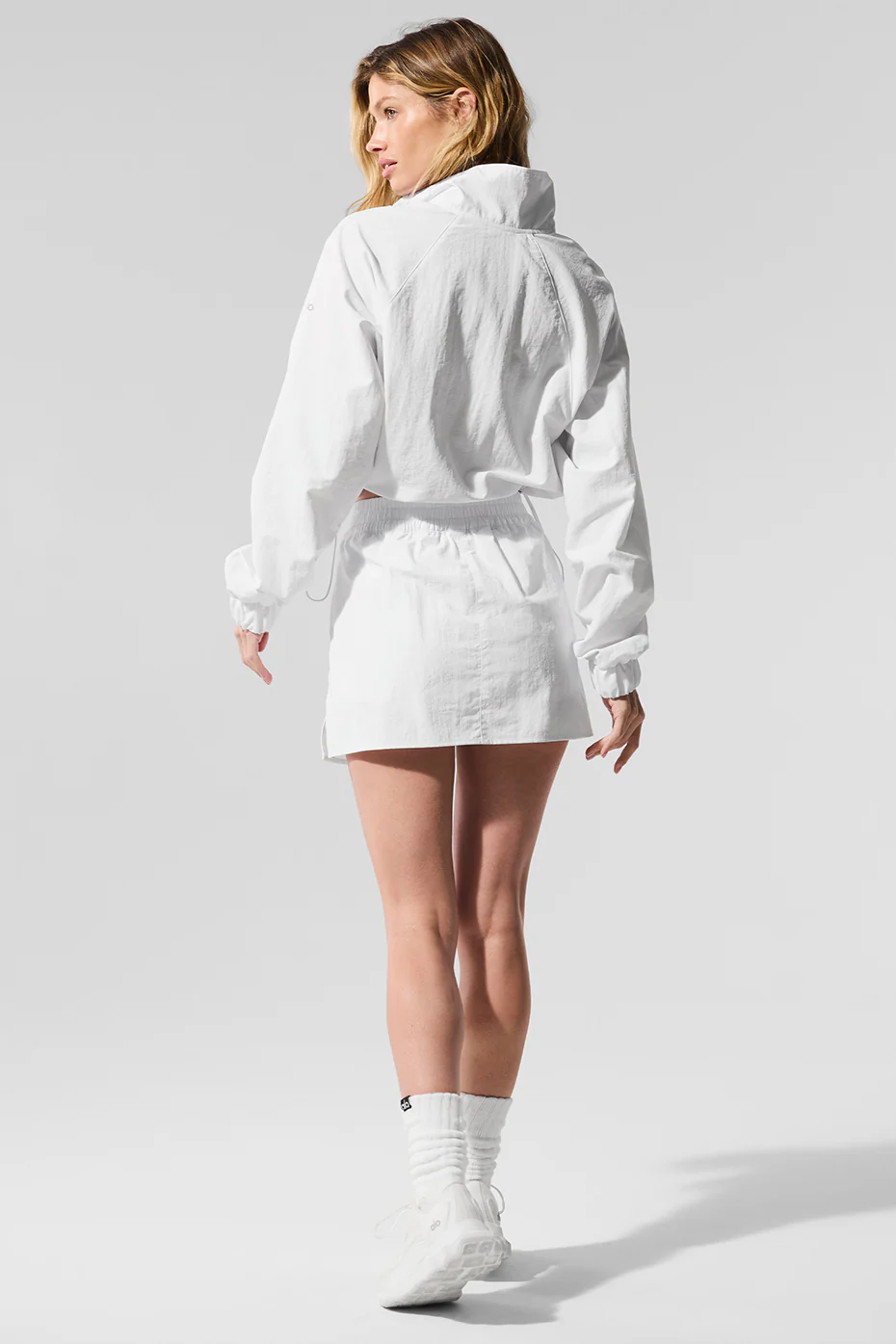 Cropped 1/4 Zip Alumni Pullover - White