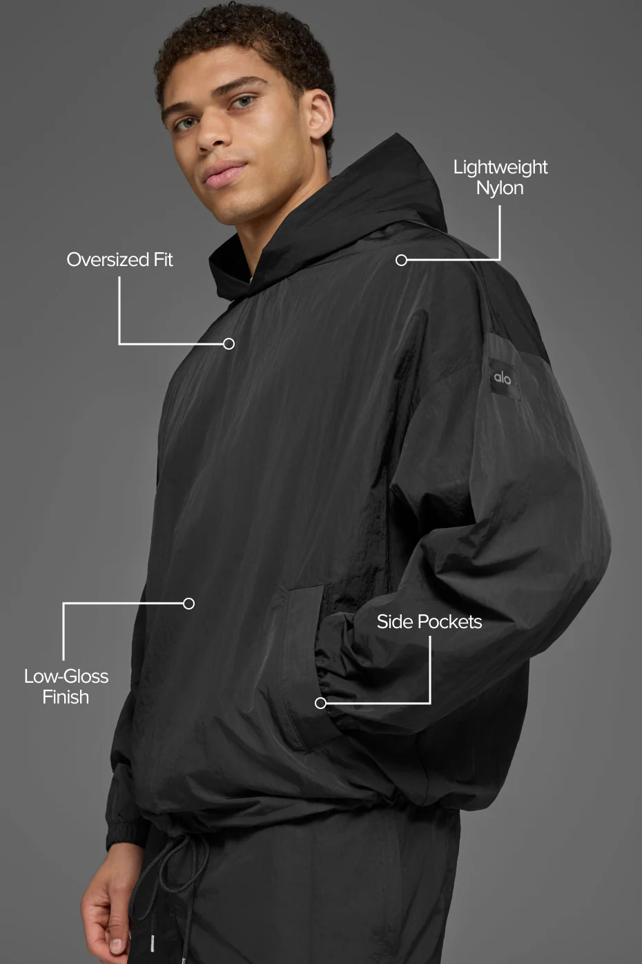 Axis Hooded Pullover - Black