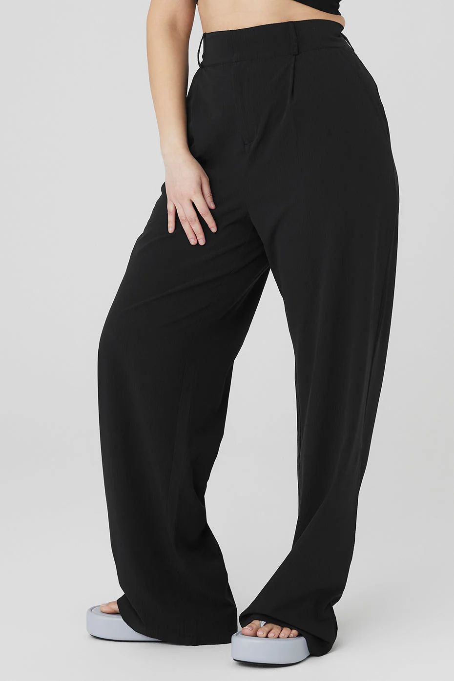 High-Waist Dreamscape Trouser (Long) - Black
