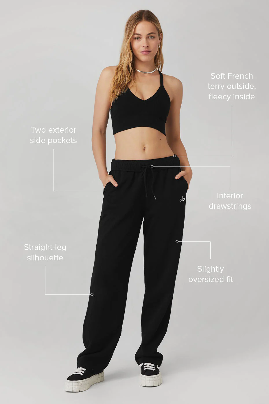 Accolade Straight Leg Sweatpant - Black