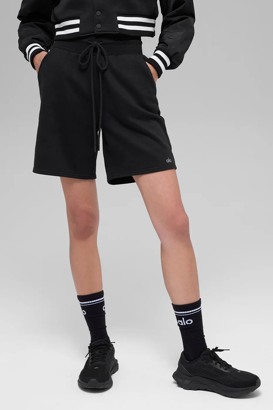 High-Waist Easy Sweat Short - Black