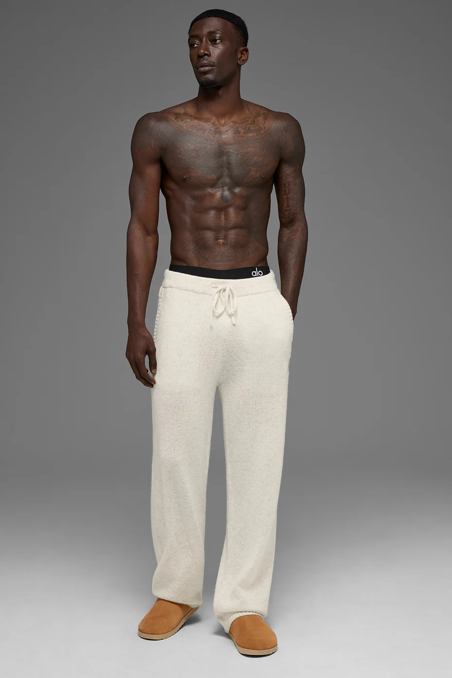 Wool Cashmere New Class Sweatpant - Bone Heather