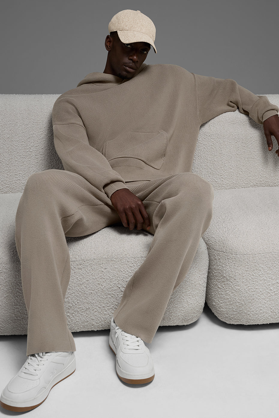 Scholar Hooded Sweater - Light Cocoa