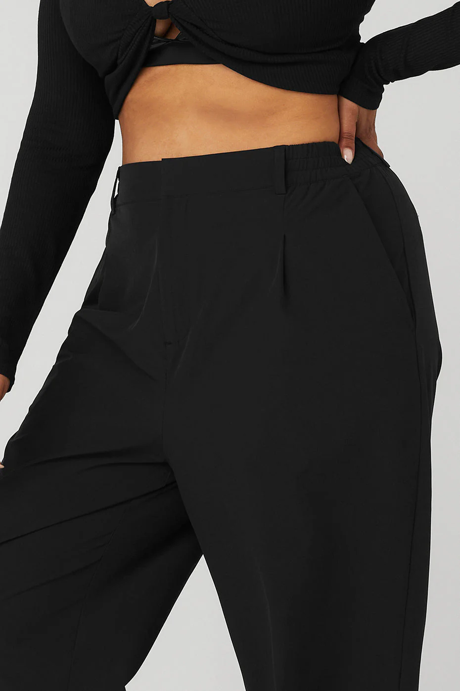 High-Waist Pursuit Trouser (Long) - Black