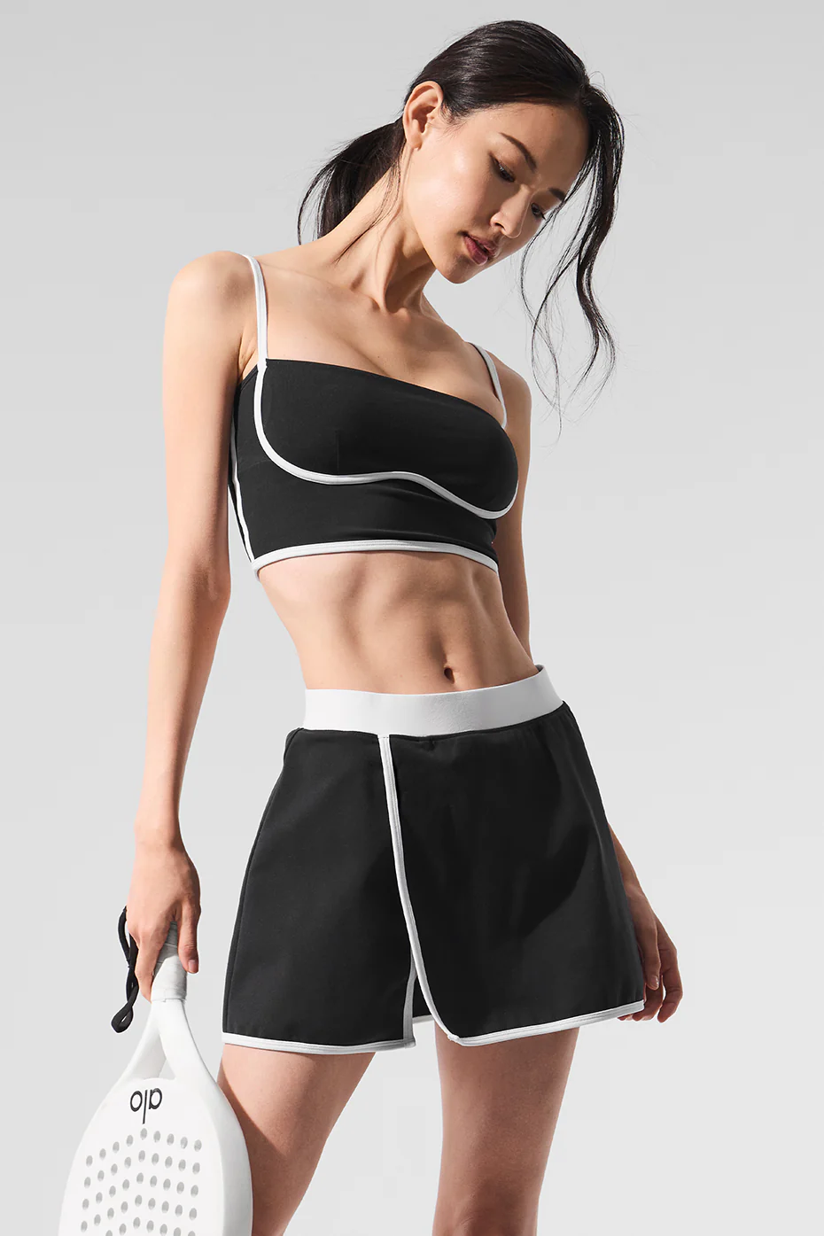 Airbrush Streamlined Skirt - Black/White