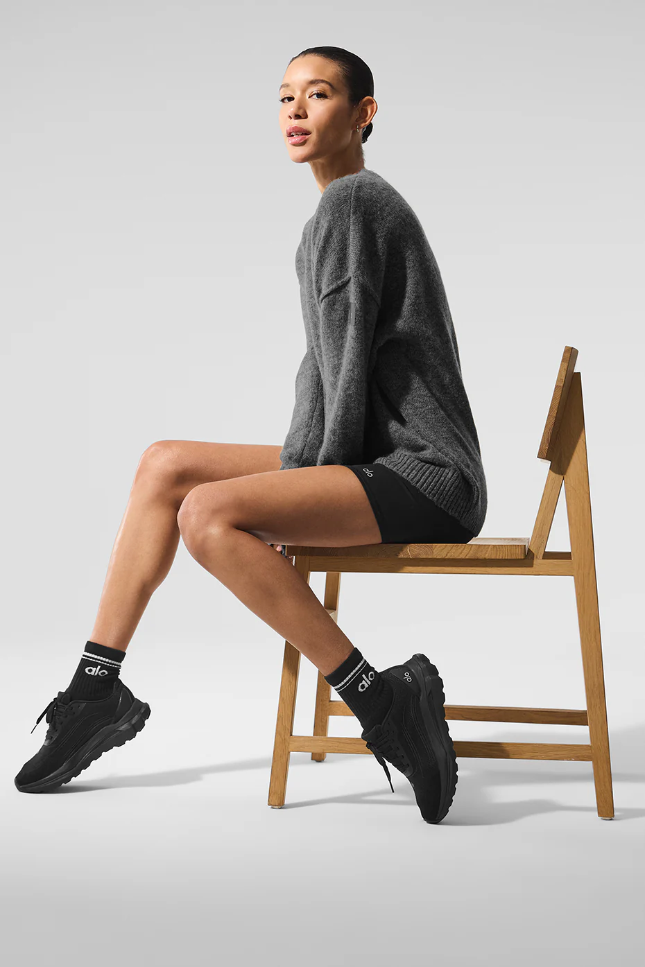 Unisex Wool?Cashmere New Class Crewneck Sweater - Platinum Grey