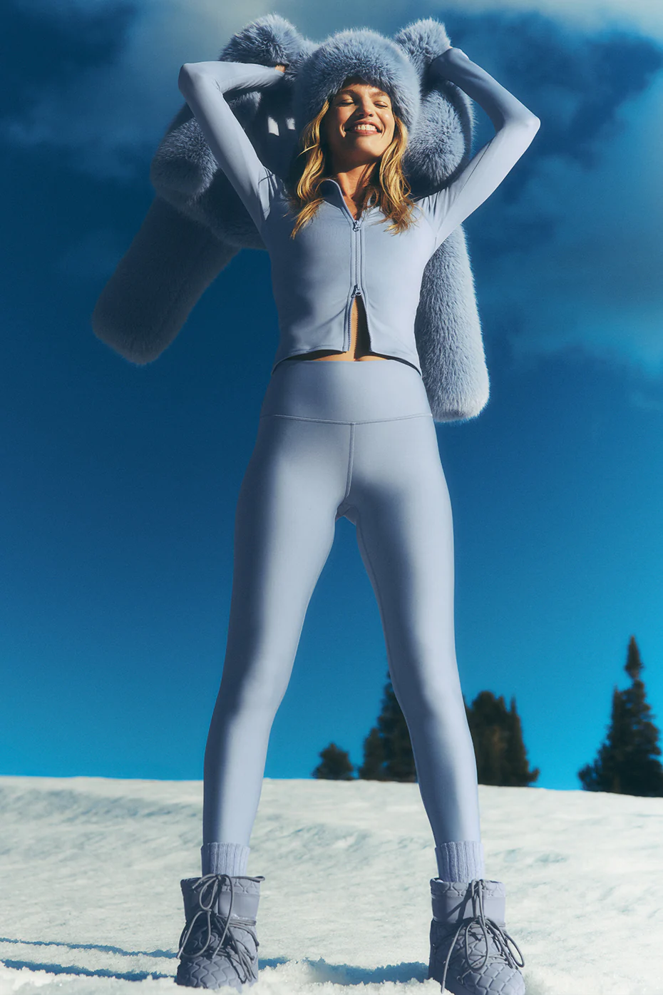 Airlift Winter Warm High-Waist Legging - Winter Frost