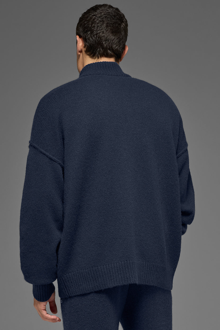 Wool Cashmere New Class 1/4 Zip Pullover - Navy