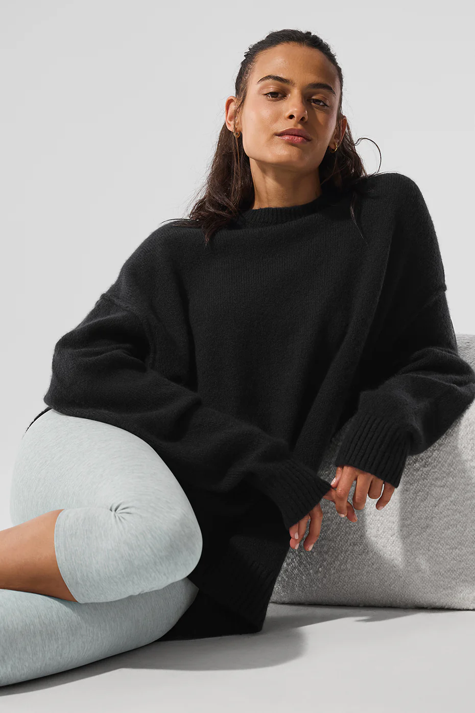 Unisex Wool?Cashmere New Class Crewneck Sweater - Black