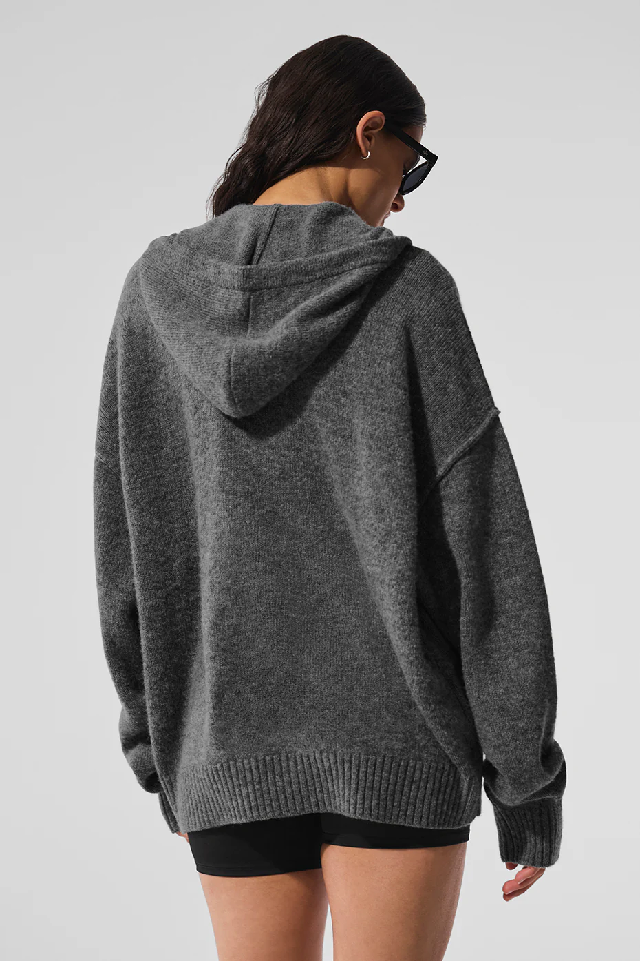 Wool?Cashmere New Class Full Zip Hoodie - Platinum Grey