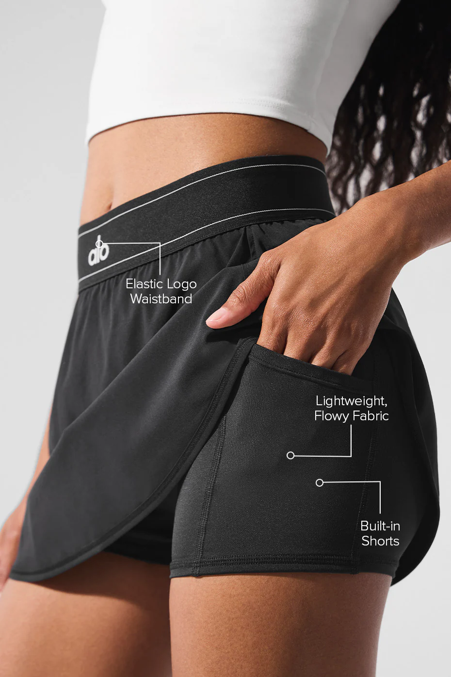 Match Point Tennis Skirt - Black