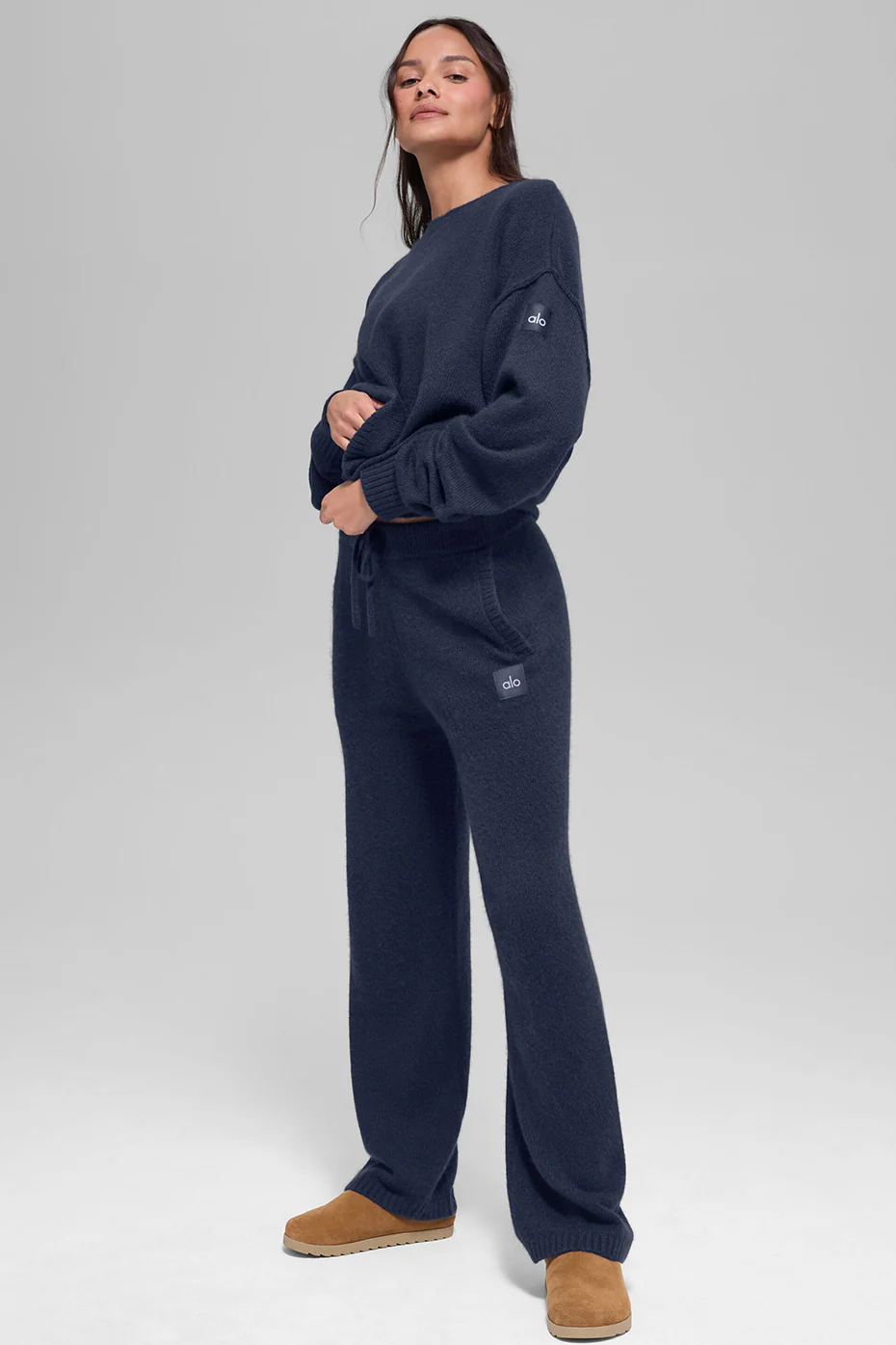 Unisex Wool?Cashmere New Class Crewneck Sweater - Navy