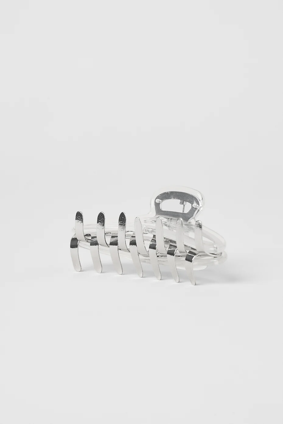 Acrylic Illusion Claw Clip - Clear Acetate/Chrome