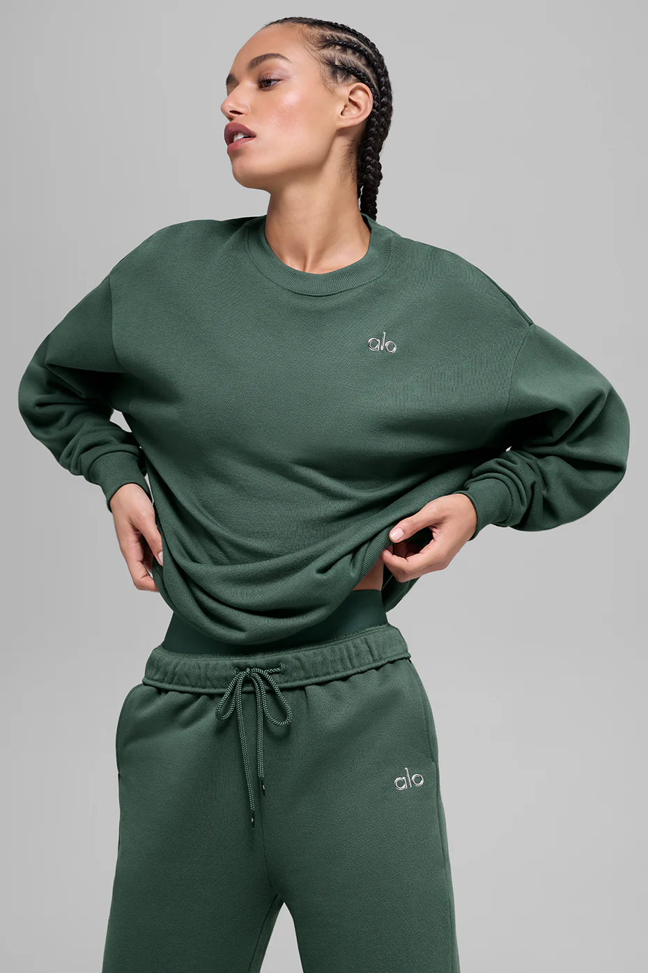 Accolade Crew Neck Pullover - Clover Green