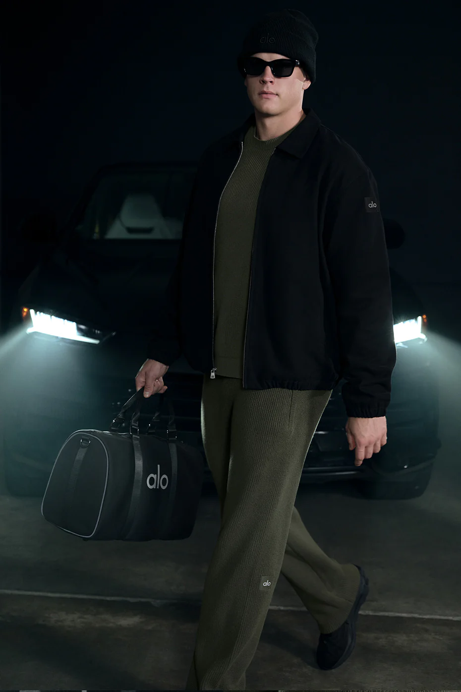 Domain Rib Knit Sweatpant - Green Olive