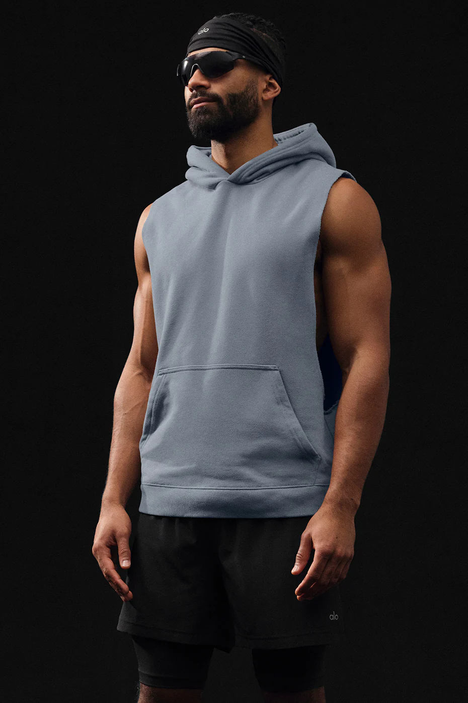 Renown Sleeveless Hoodie - Steel Grey