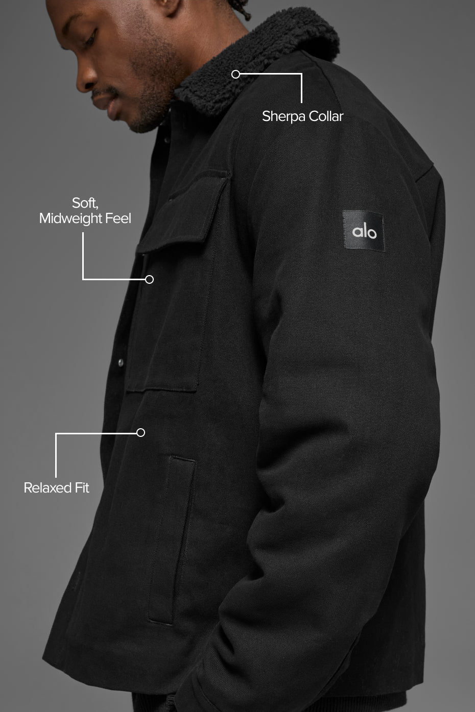 Canvas Utility Shacket - Black