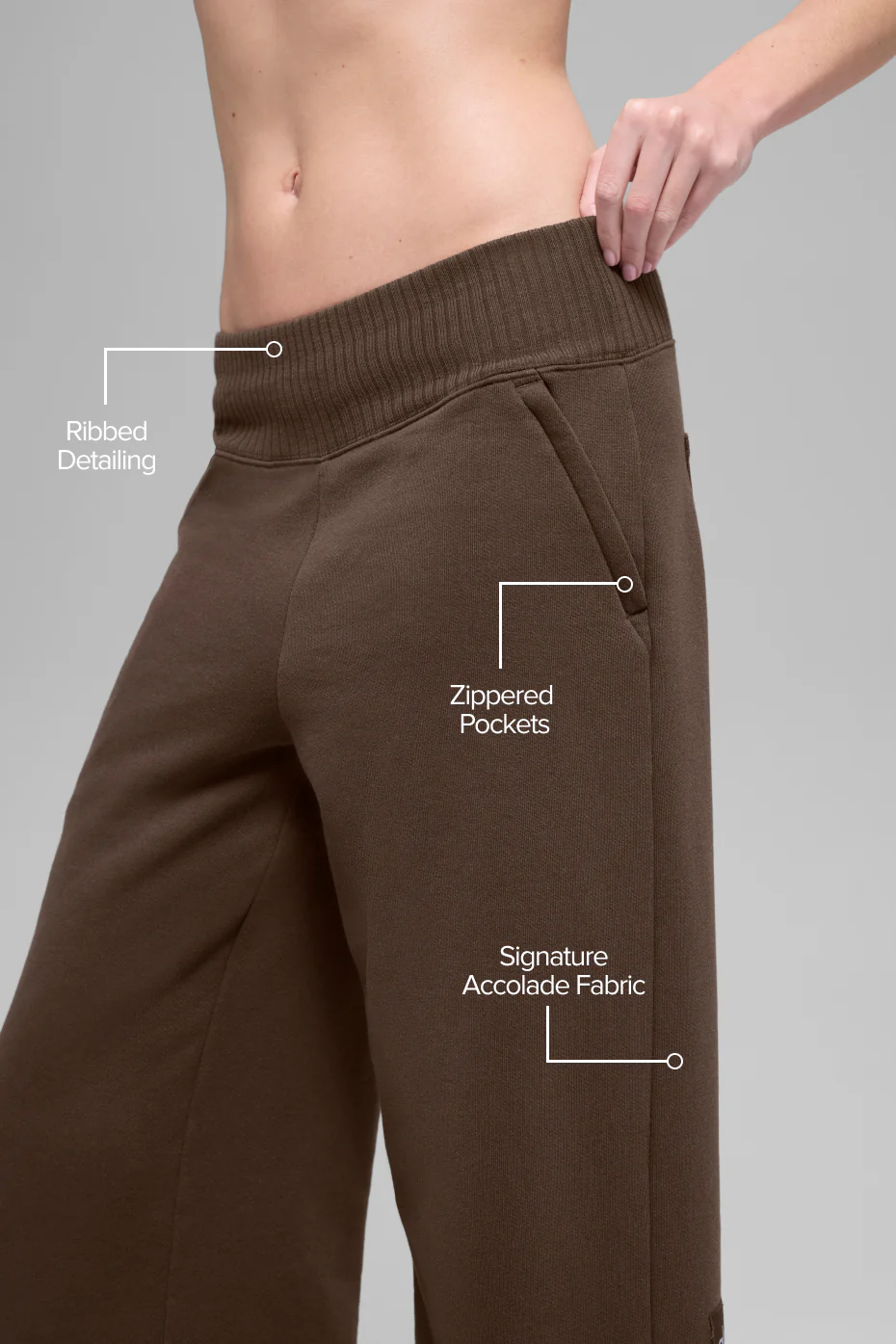 Serenity Wide Leg Sweatpant - Espresso