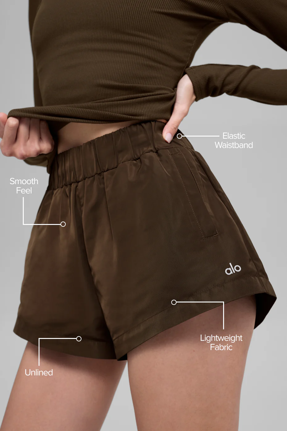 High-Waist Socialite Short - Espresso