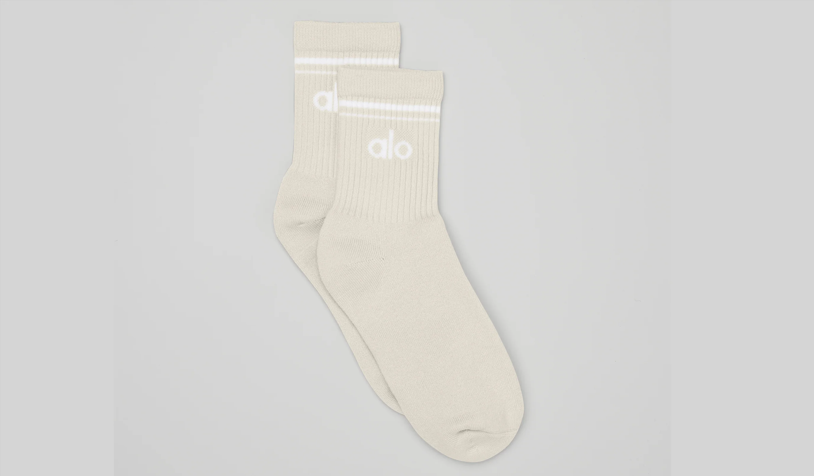 Unisex Half-Crew Throwback Sock - Bone/White
