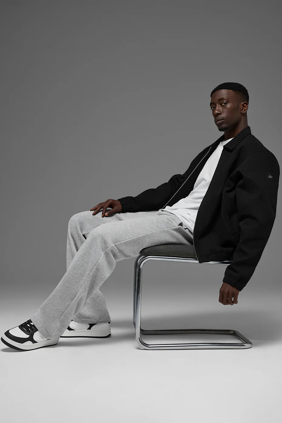 Cotton Canvas Coaches Jacket - Black