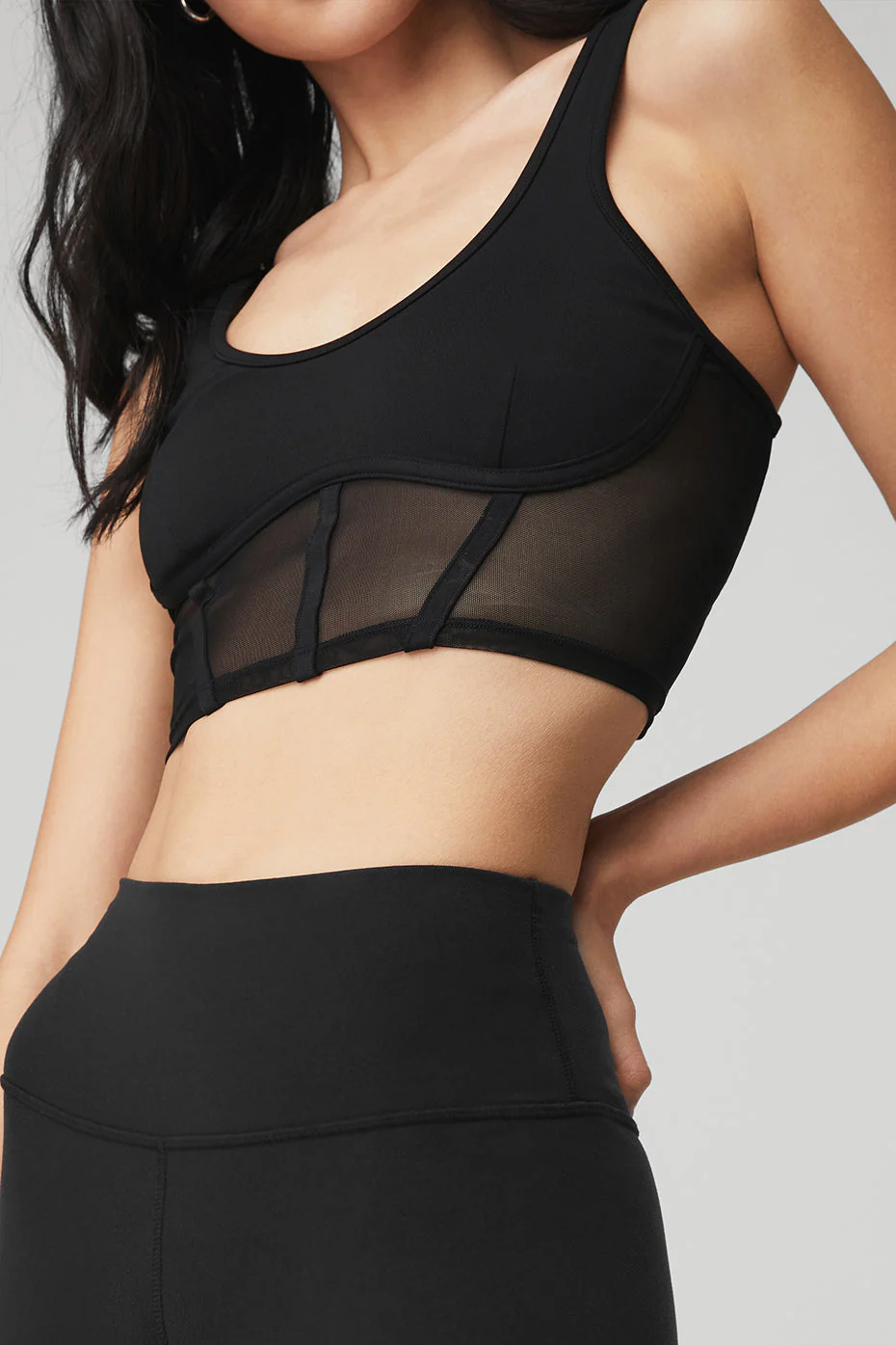 High-Waist Airbrush Legging - Black