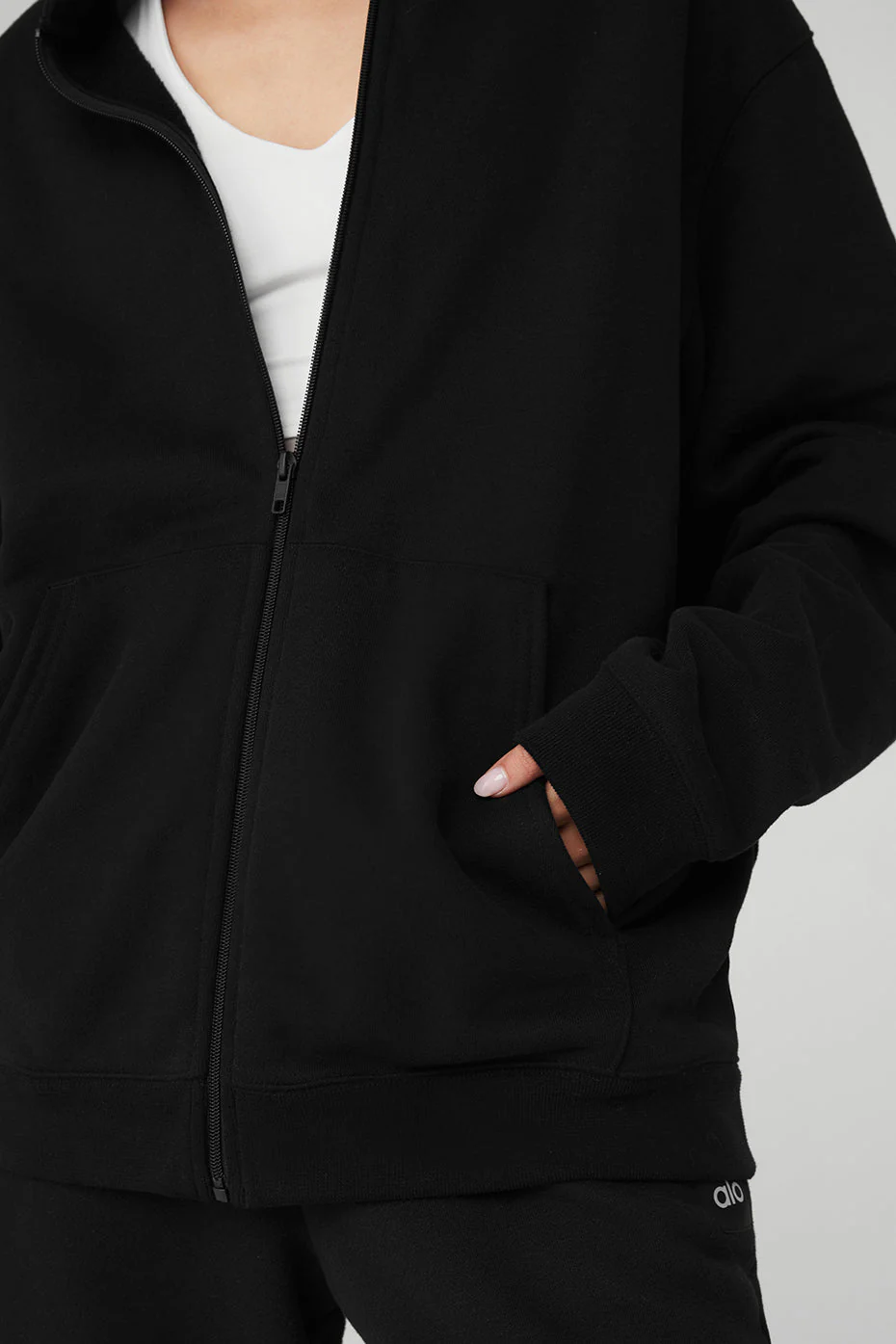 Renown Heavy Weight Full Zip Hoodie - Black