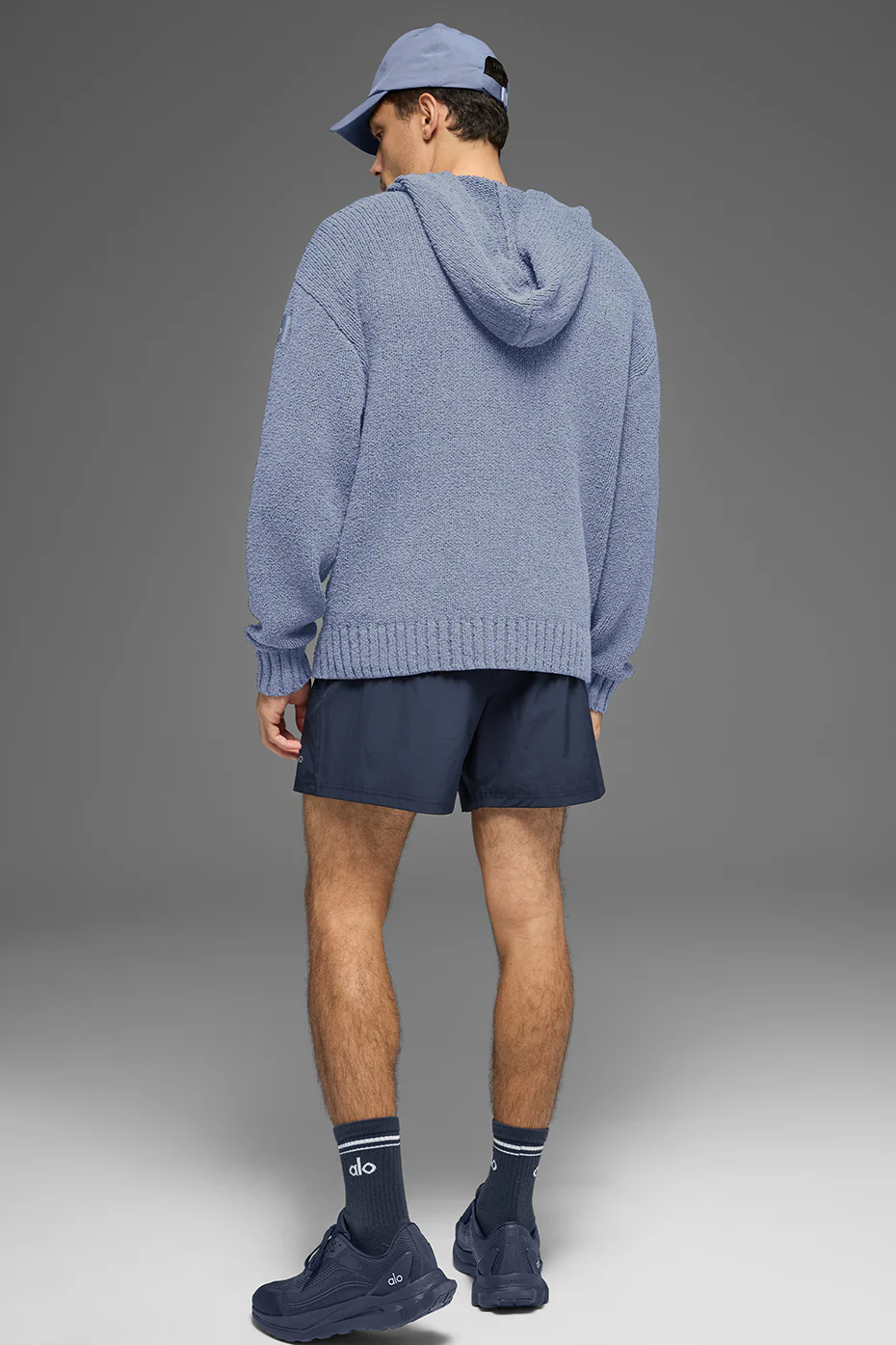 Textured Knit Hoodie - Winter Frost