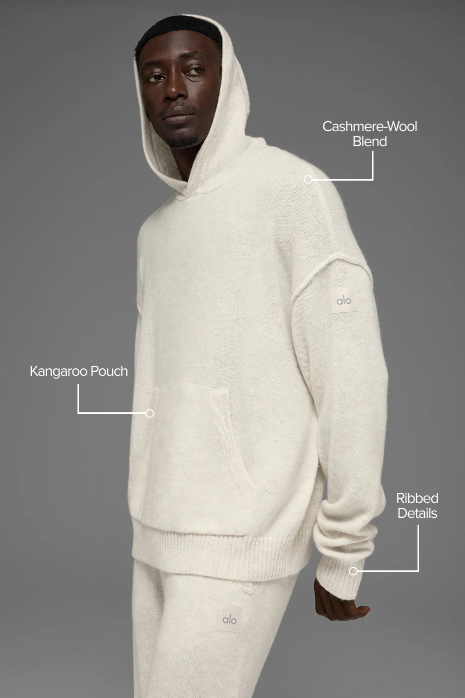 Wool?Cashmere New Class Hoodie - Bone Heather