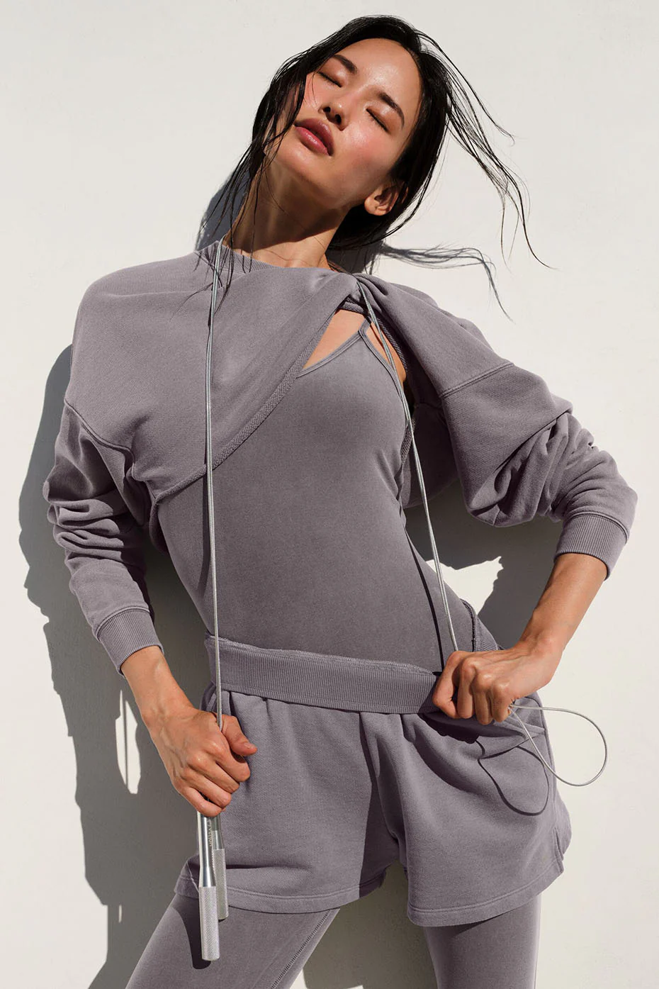 Washed Low Key Sweat Short - Cool Grey Wash