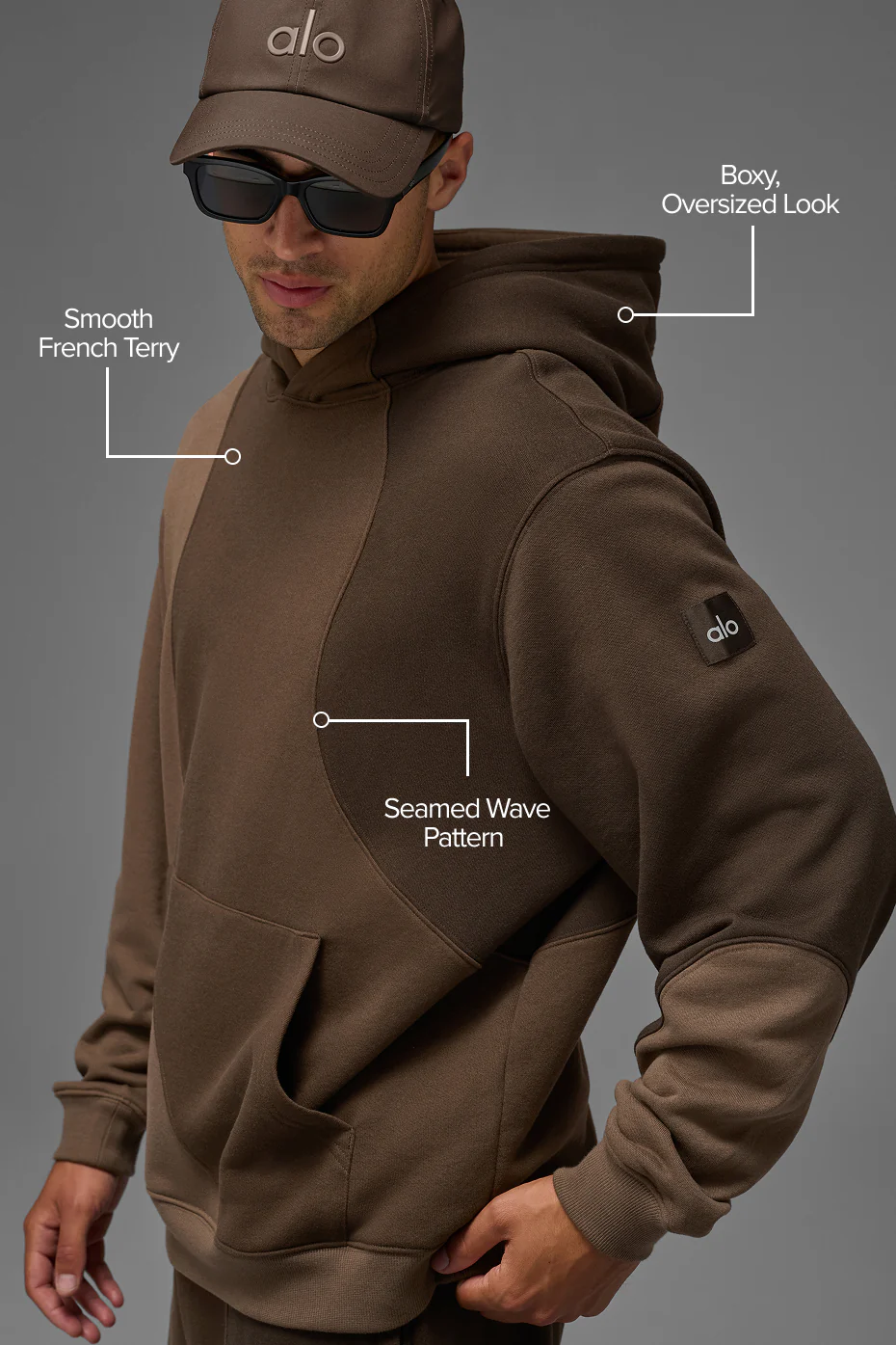 Make Waves Hoodie - Espresso Tonal