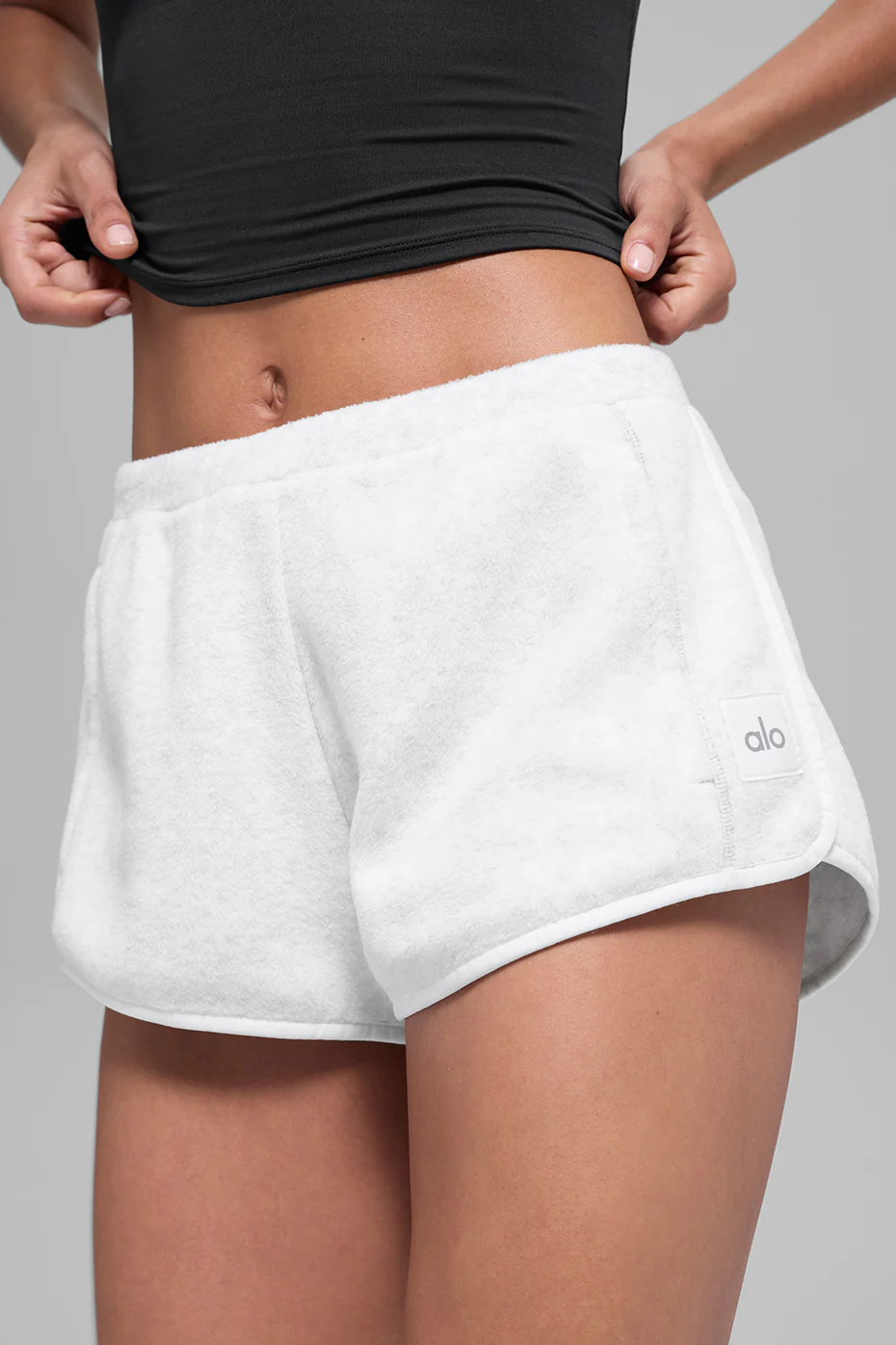 Polar Fleece Retreat Short - White Heather Grey