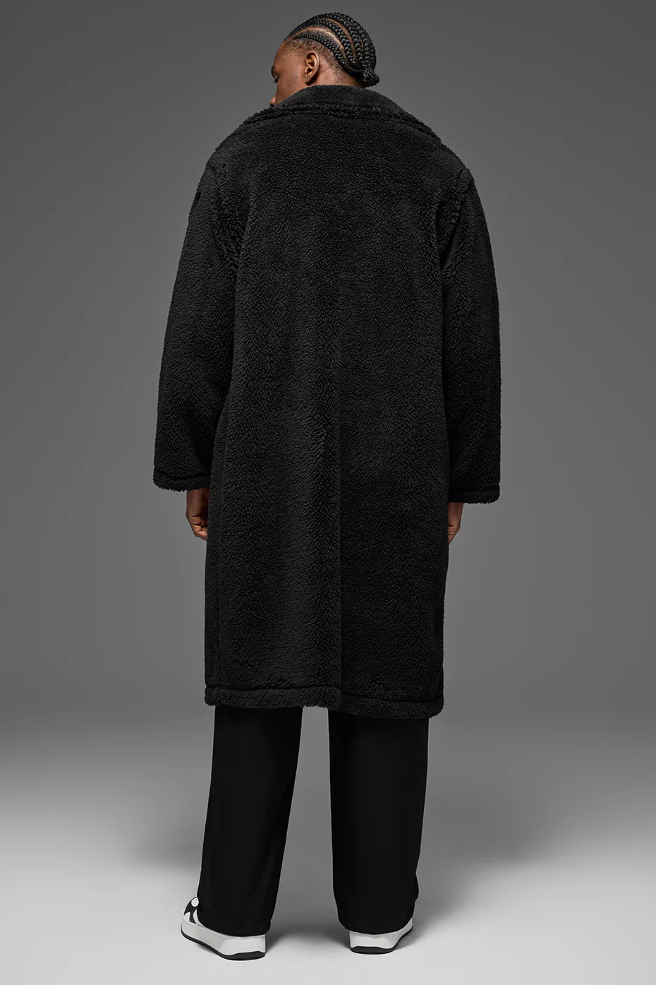 Oversized Sherpa Trench - Black