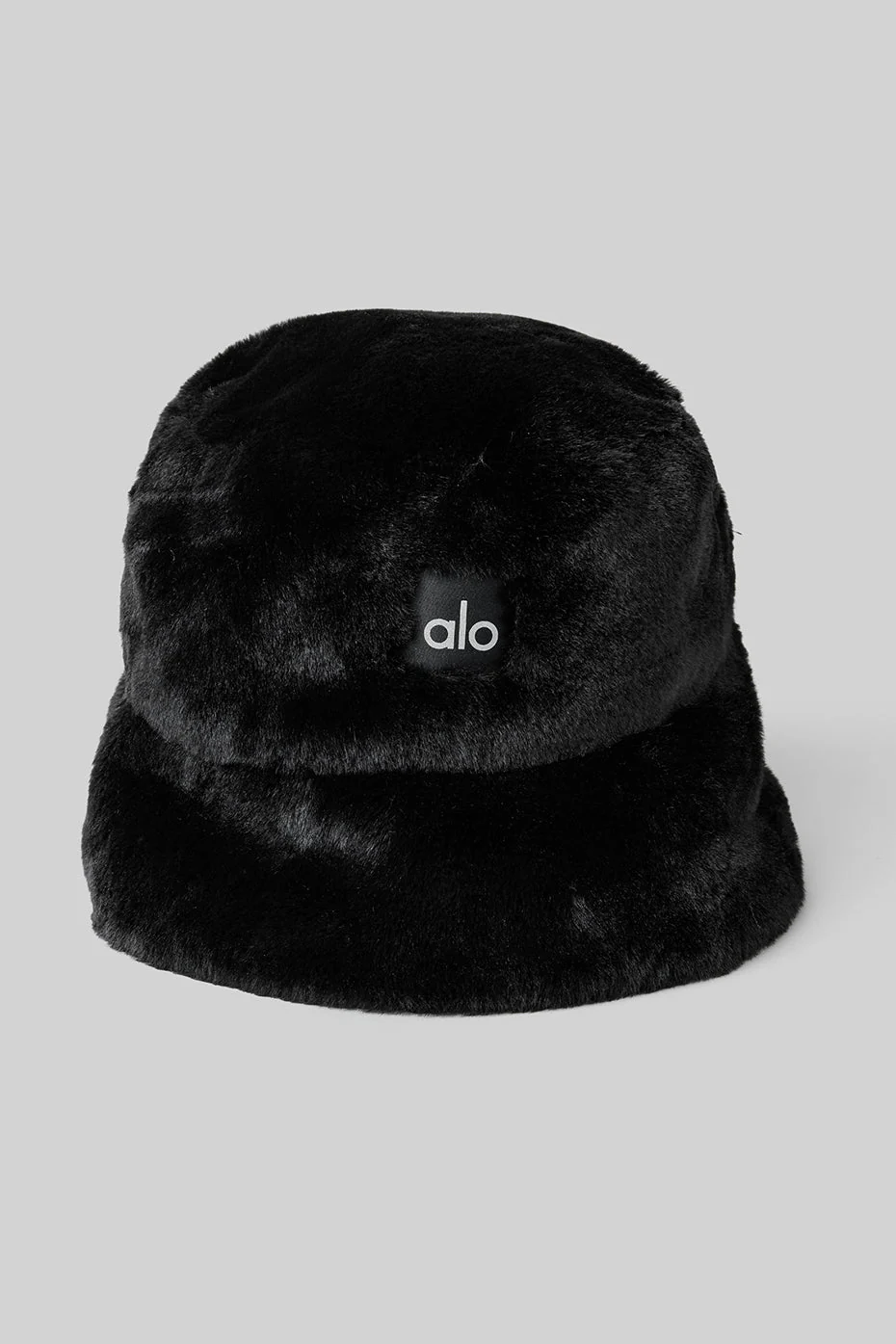 Faux Fur Bucket Hat - Black