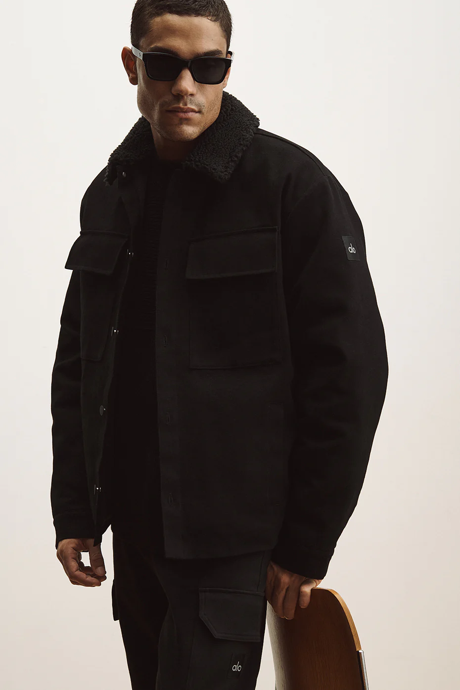 Canvas Utility Shacket - Black