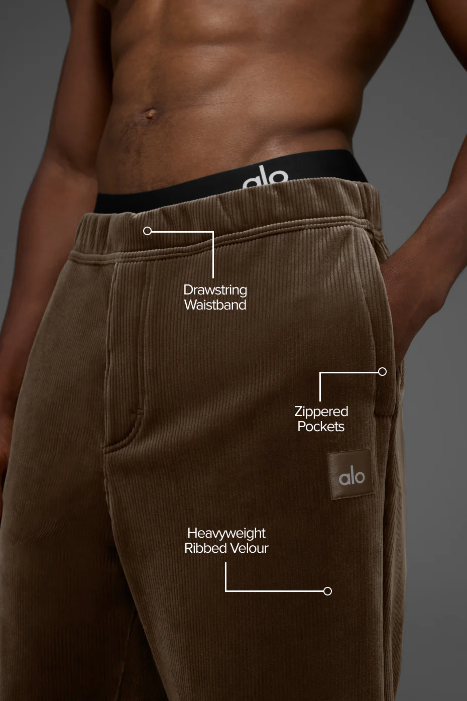 Velour Baller Pant - Espresso