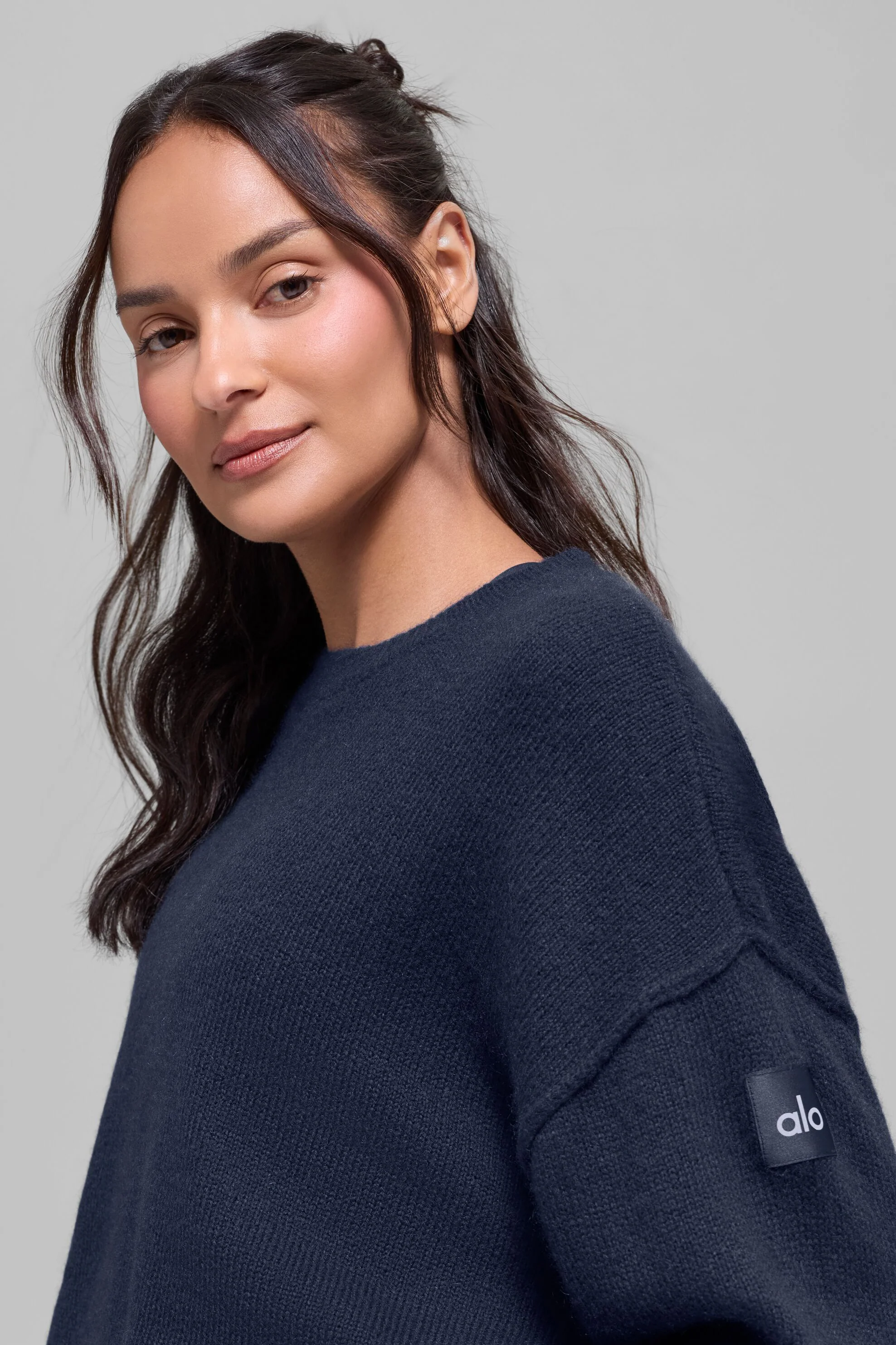 Unisex Wool?Cashmere New Class Crewneck Sweater - Navy