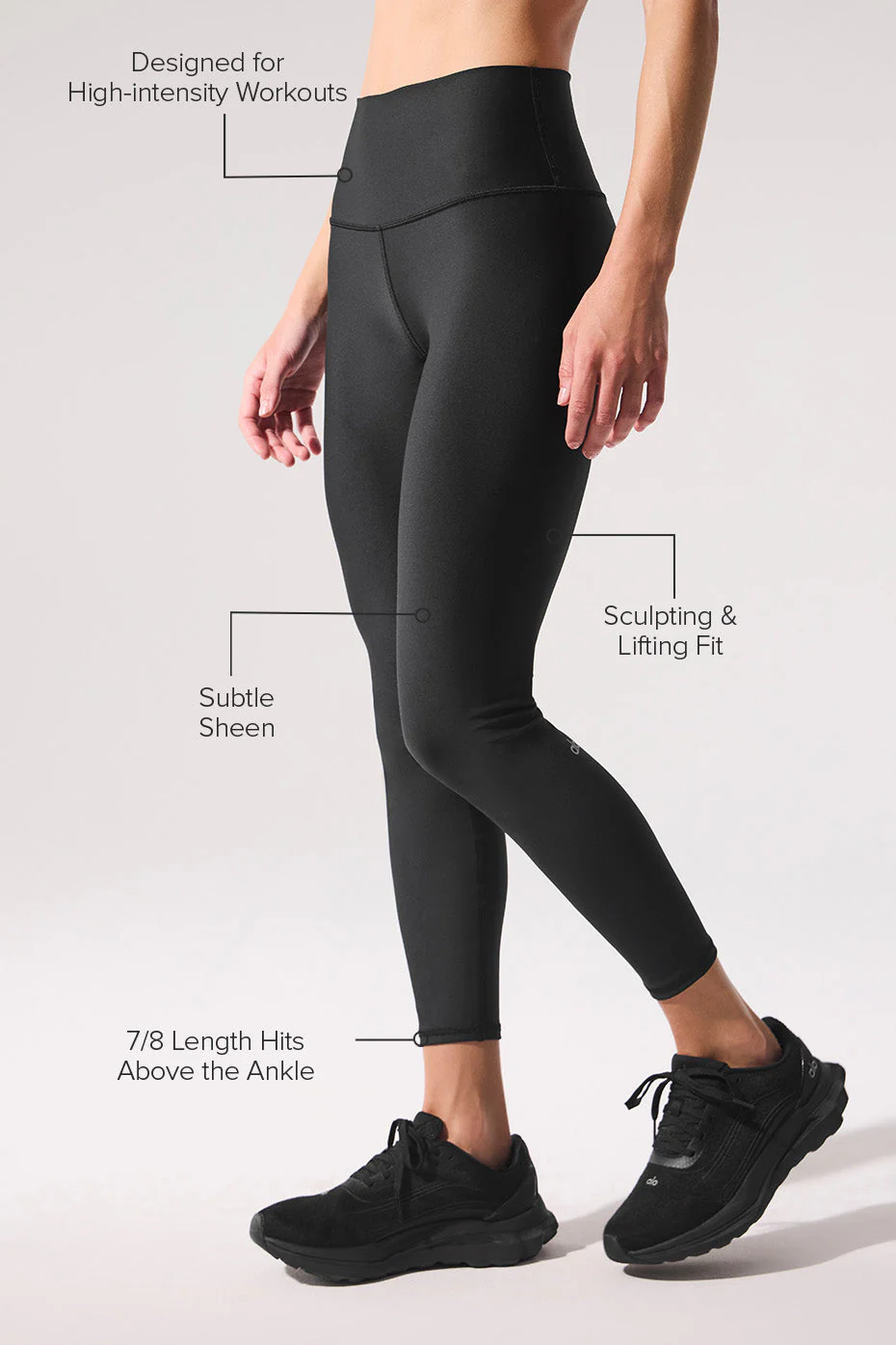 7/8 High-Waist Airlift Legging - Black