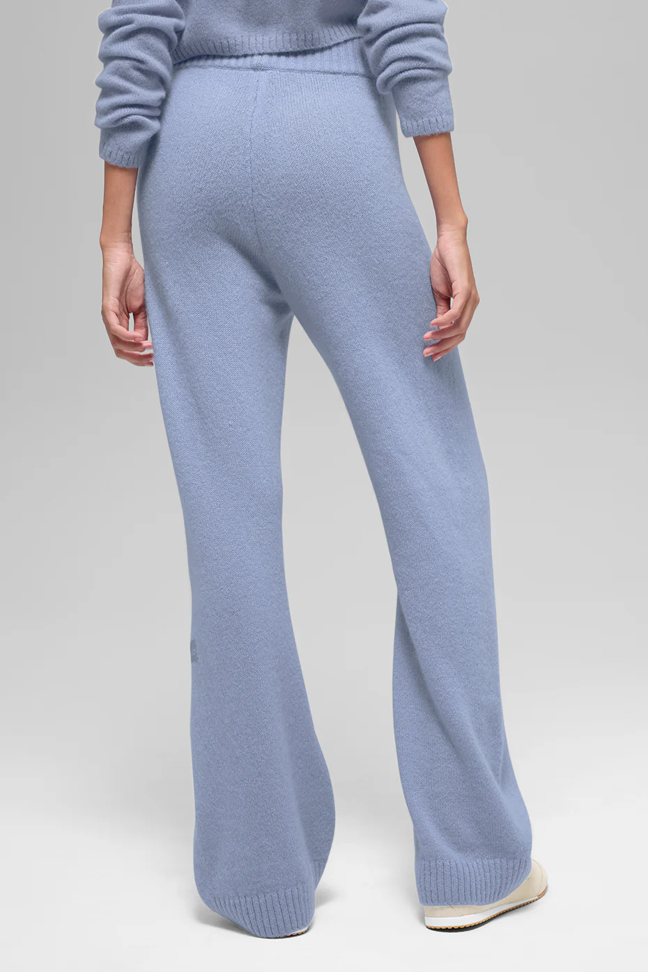 Wool Cashmere High-Waist New Class Wide Leg Pant - Winter Frost