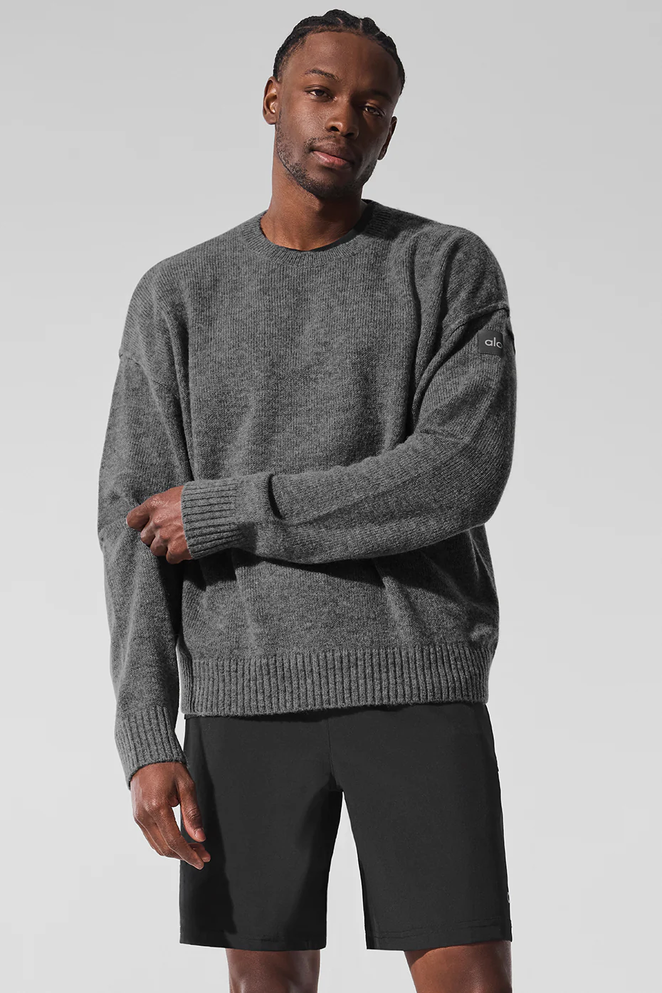 Unisex Wool?Cashmere New Class Crewneck Sweater - Platinum Grey