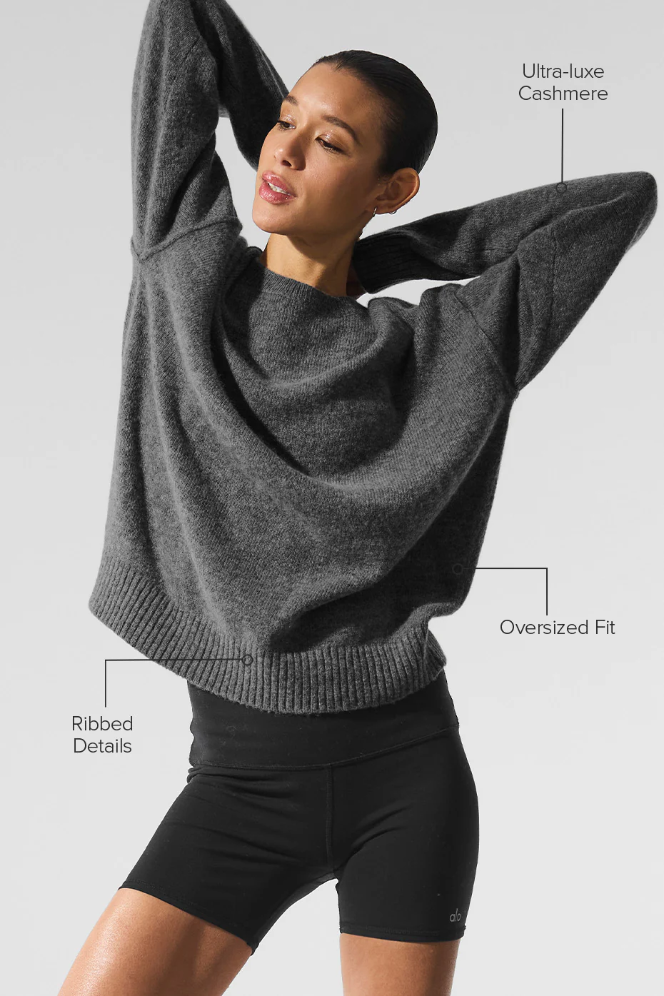 Unisex Wool?Cashmere New Class Crewneck Sweater - Platinum Grey
