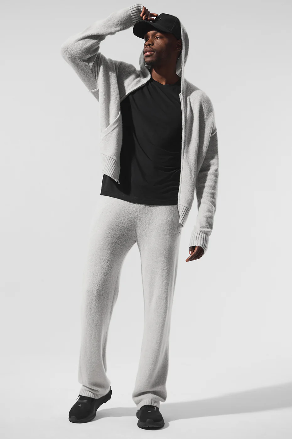 Wool?Cashmere New Class Full Zip Hoodie - Pearl Grey Heather