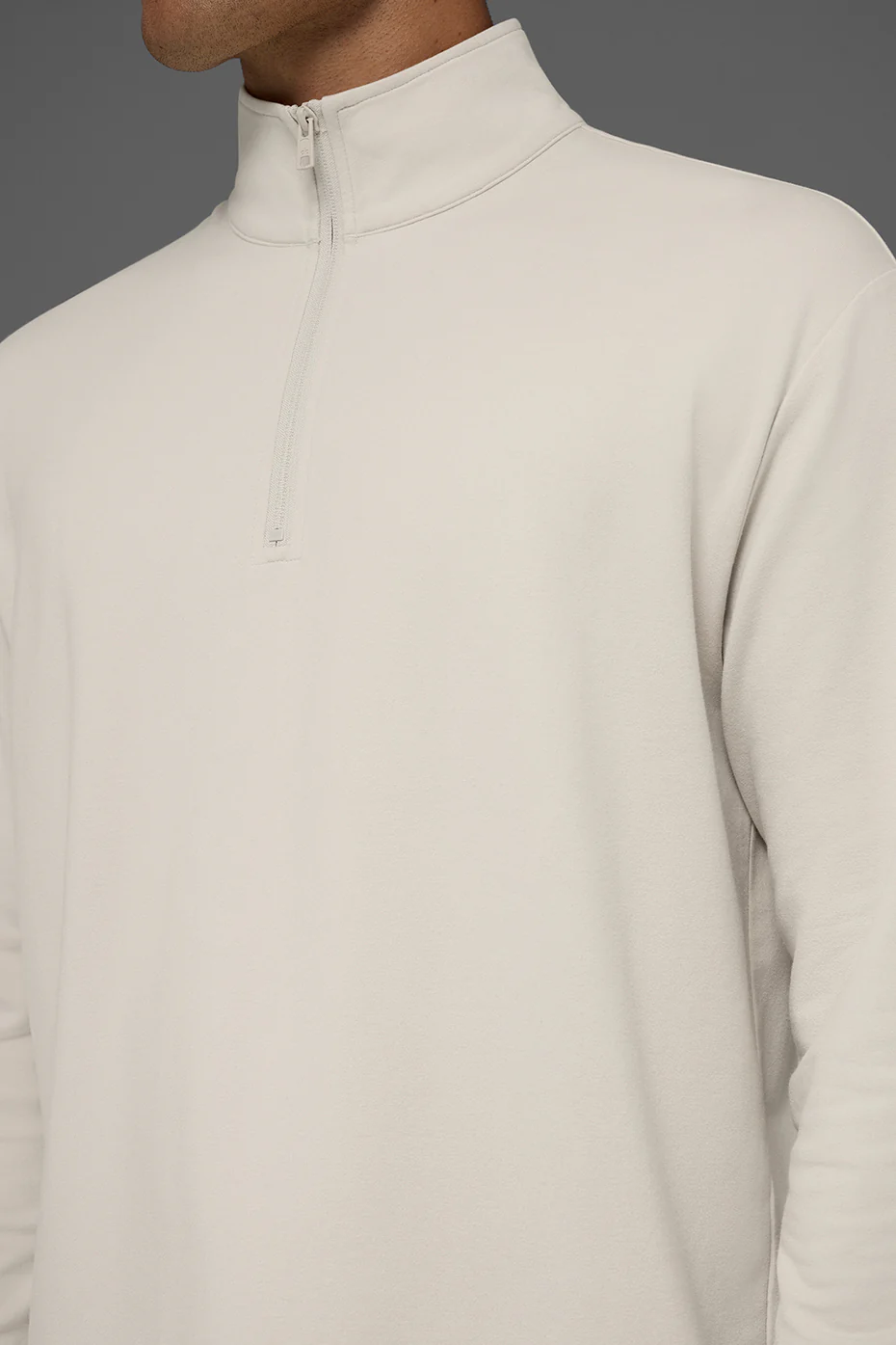Double Take Long Sleeve 1/4 Zip - Bone