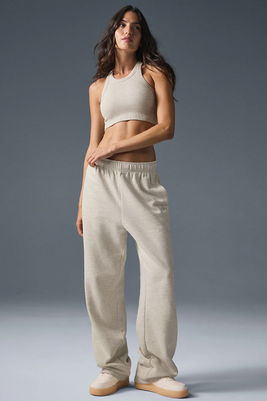 Seamless Delight High Neck Bra - Oatmeal Heather