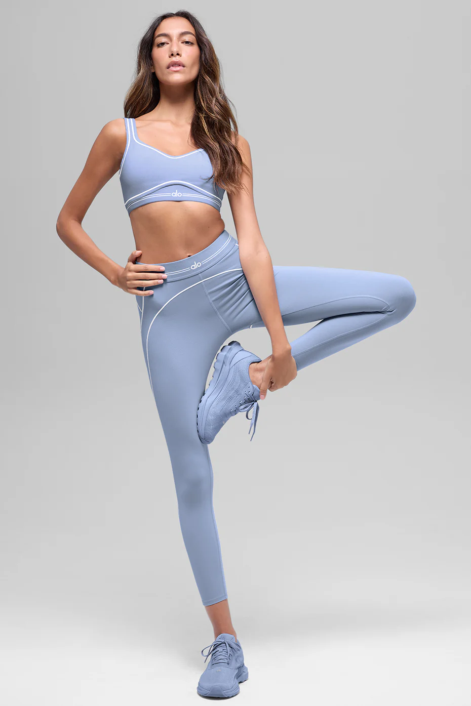 Airbrush High-Waist 7/8 Heart Throb Legging - Winter Frost/White