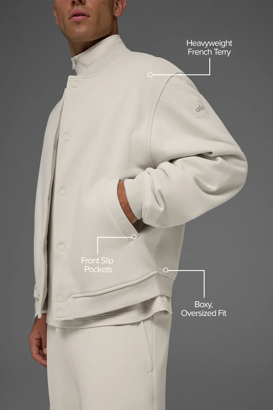 Renown Varsity Jacket - Bone