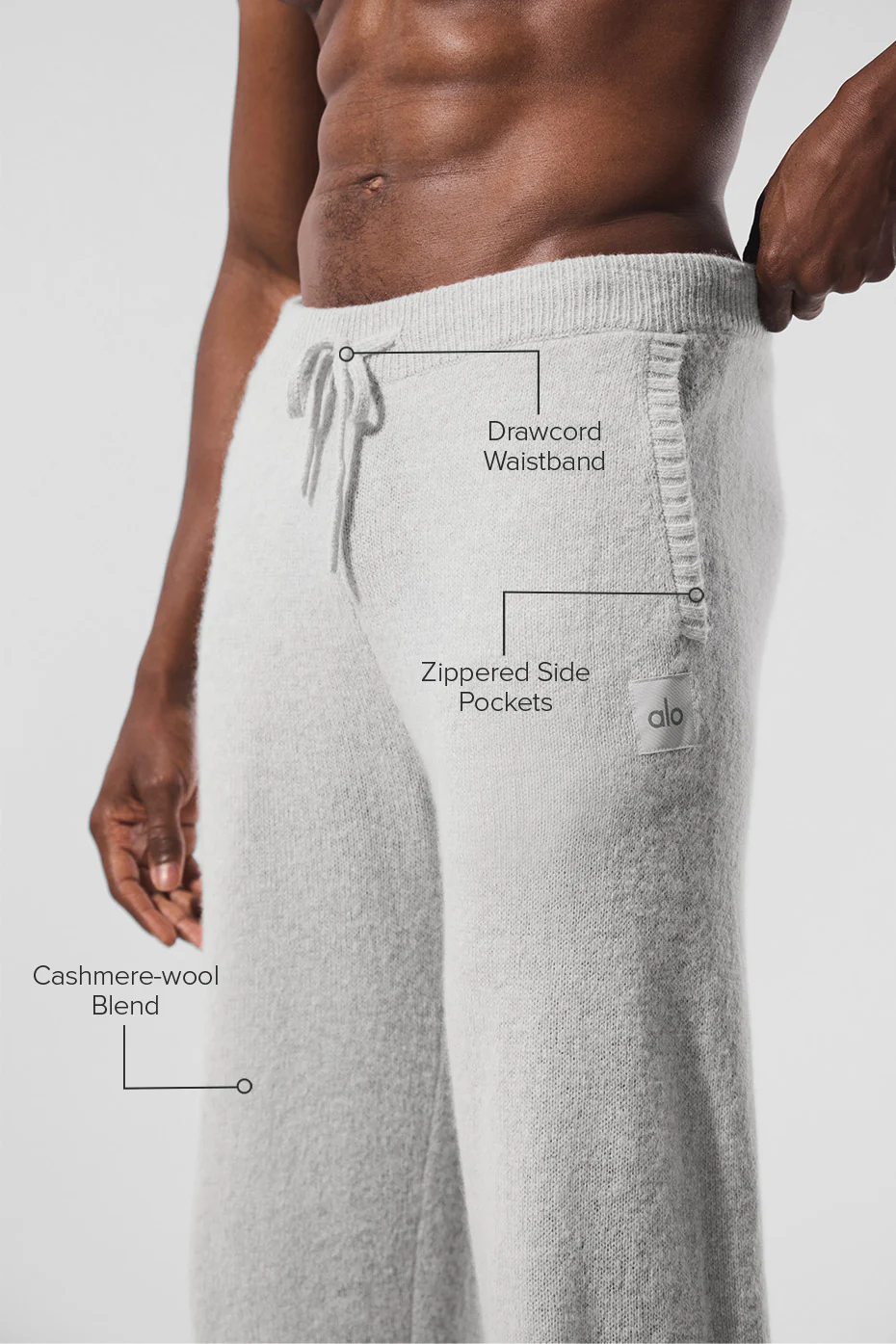 Wool Cashmere New Class Sweatpant - Pearl Grey Heather