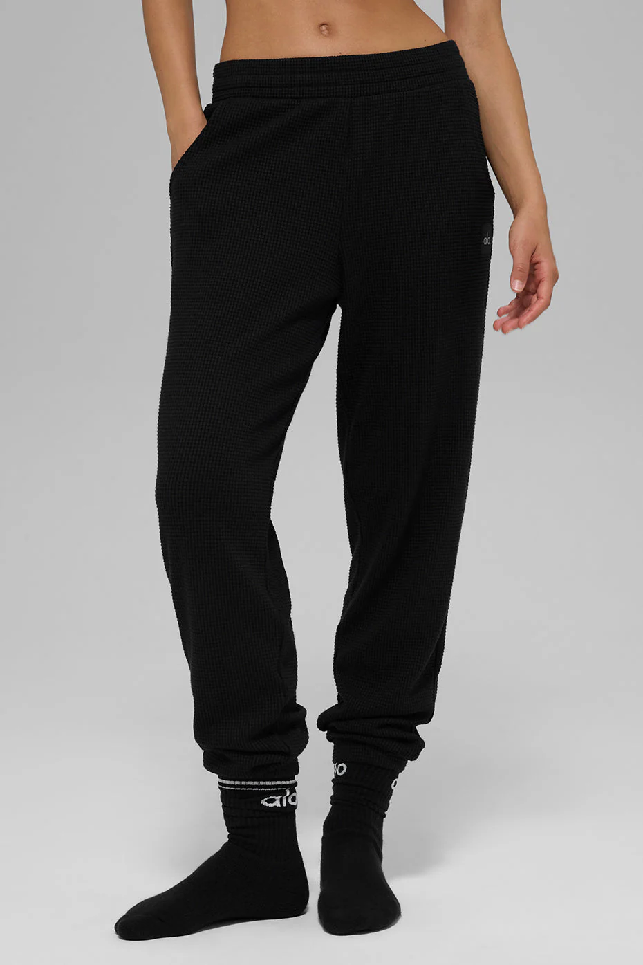 Waffle Weekend Escape Jogger - Black