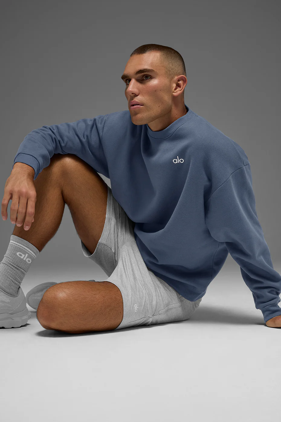 Accolade Crew Neck Pullover - Bluestone