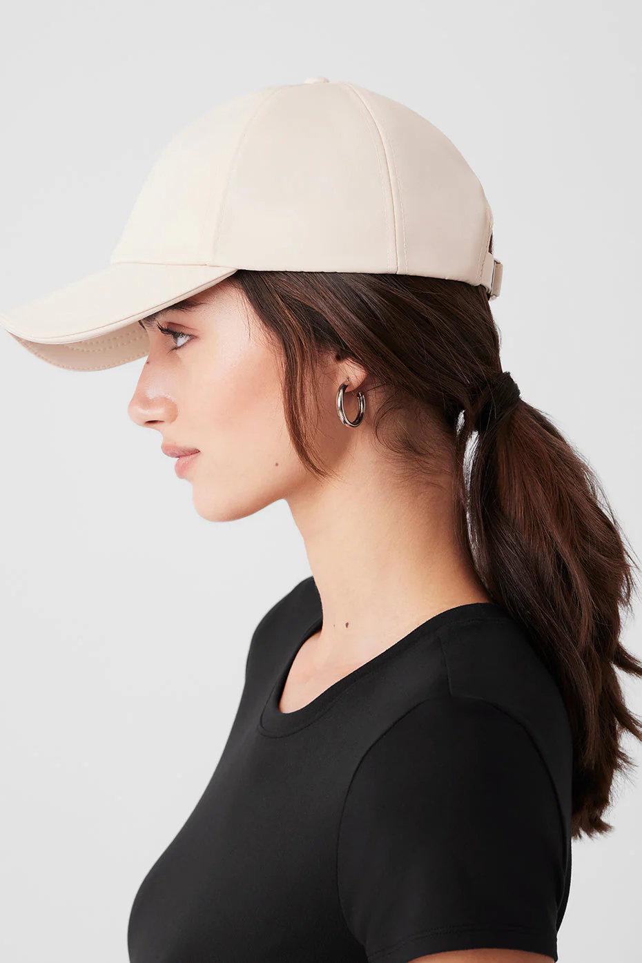 Satin Off-Duty Cap - Creme